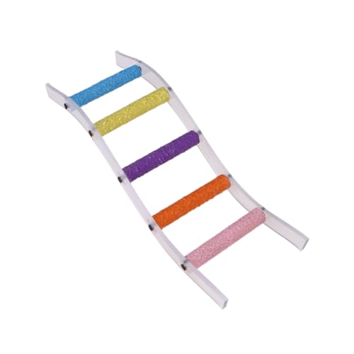 LOORGVEL Bunte Acryl kletterleiter für Haustiere Robustes Hamster Kletterspielzeug Geeignet für Hamster Papageien und Kleine Tiere Langlebig Pflegeleicht und Sicher für Käfigzubehör LOORGVEL Bunte Acryl kletterleiter für Haustiere Robustes Hamster Kletterspielzeug Geeignet für Hamster Papageien und Kleine Tiere Langlebig Pflegeleicht und Sicher für Käfigzubehör von LOORGVEL