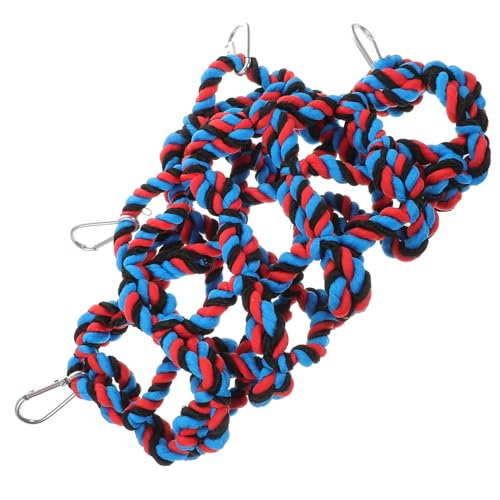 LOORGVEL Buntes Papageien kletternetz aus Robustem Seil Reißfest und Langlebig Große Hängematte für Vögel Fördert Bewegung und Geistige Gesundheit Einfach zu Befestigen für Mittlere und LOORGVEL Buntes Papageien kletternetz aus Robustem Seil Reißfest und Langlebig Große Hängematte für Vögel Fördert Bewegung und Geistige Gesundheit Einfach zu Befestigen für Mittlere und von LOORGVEL