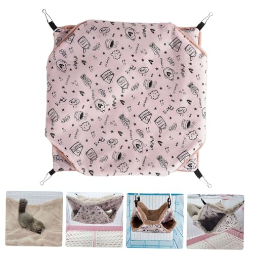 LOORGVEL Doppellagige Kleine Hamster Hängematte aus Weichem Kaninchenplüsch Warmes Haustierbett für Meerschweinchen Frettchen Eichhörnchen und Andere Kleintiere Installieren und LOORGVEL Doppellagige Kleine Hamster Hängematte aus Weichem Kaninchenplüsch Warmes Haustierbett für Meerschweinchen Frettchen Eichhörnchen und Andere Kleintiere Installieren und von LOORGVEL