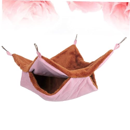 LOORGVEL Doppellagige Plüsch hängematte für Kleintiere Warmes Dickes Schlafnest für Zuckergleiter und Eichhörnchen Großes Sicheres Kuschelbett für Nagerkäfig und Indoor Haltung von LOORGVEL