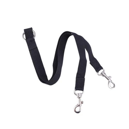 LOORGVEL Doppelleine für Hunde Nylon Leine Verstellbarer Dual Leash Splitter Robust Wasserabweisend Geeignet für Kleine bis Große Hunde für Hundetrainer und Walker Schwarz von LOORGVEL