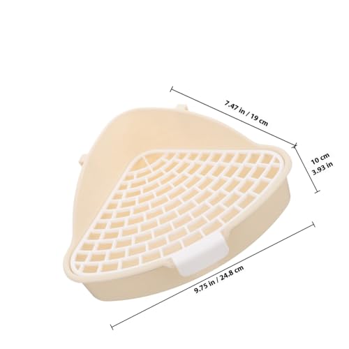 LOORGVEL Dreieckige Haustier Toilette aus Robustem Platzsparendes Design Geeignet für Kaninchen Meerschweinchen Chinchillas und Kleintiere Wiederverwendbar und Leicht zu Reinigen für von LOORGVEL