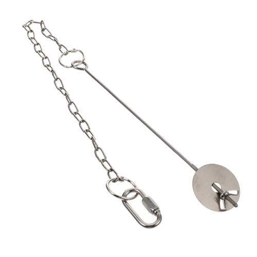 LOORGVEL Edelstahl Vogel Futterhalter mit Kette Rostfreier Hängender Obst Gemüse spieß für Papageien und Wildvögel Langlebige Vogelfuttergabel für Käfige und Outdoor Vogelhäuschen von LOORGVEL