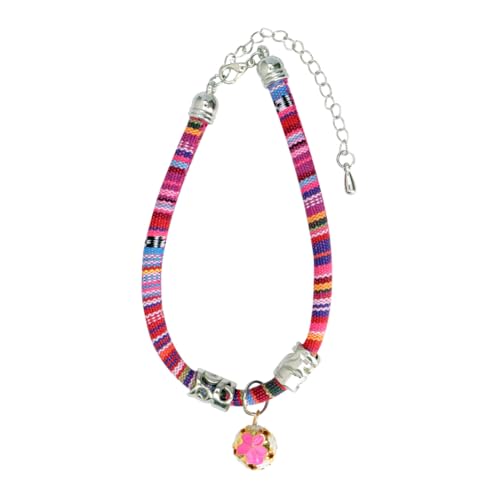 LOORGVEL Ethno Stil Katzenhalsband mit Glocke Sicherer Breakaway Verschluss Modisches Haustier Accessoire in Boho Design für Spaziergänge Halloween Hochzeiten und Partys von LOORGVEL