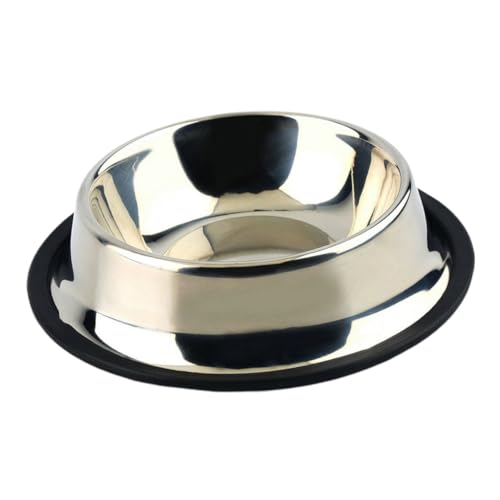 LOORGVEL Futternapf für Hunde und Katzen rutschfest Robuster Metallnapf mit Glatter Oberfläche Langlebig als Futter und Wassernapf Zuhause und Unterwegs von LOORGVEL