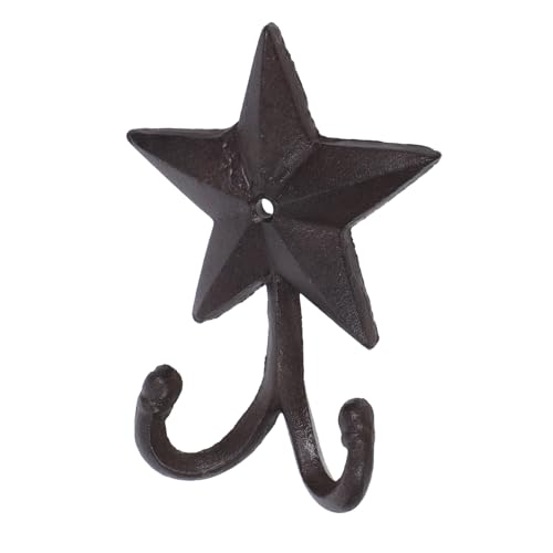 LOORGVEL Gartentür Dekorationshaken Vintage Garderobenständer Western Garderobenständer Vintage Wandgarderobe Rustikaler Wandhaken Rustikaler Sternhaken Kleiderhaken Aus von LOORGVEL