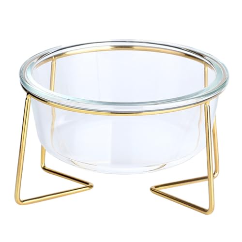LOORGVEL Glasnapf mit Hohem Fuß Schräger Futternapf für Hunde und Katzen Fassungsvermögen Langlebige Glas schüssel mit Stabilem Metallgestell Leicht zu Reinigen und Komfortabel für LOORGVEL Glasnapf mit Hohem Fuß Schräger Futternapf für Hunde und Katzen Fassungsvermögen Langlebige Glas schüssel mit Stabilem Metallgestell Leicht zu Reinigen und Komfortabel für von LOORGVEL