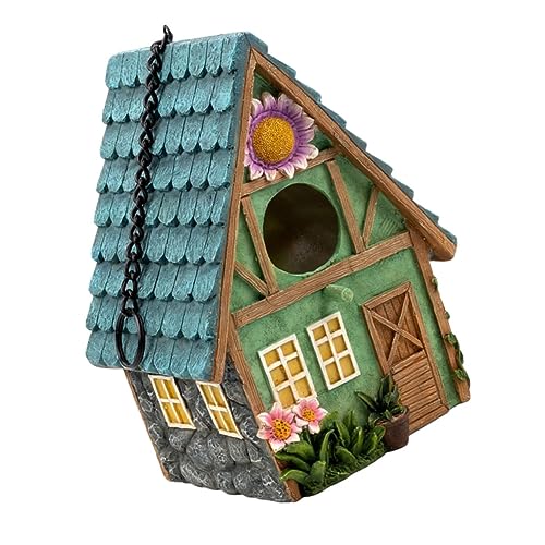 LOORGVEL Hängendes Winter Vogelnest aus Robustem Harz Vogelhaus für Garten und Terrasse Wetterfestes Nistplatz und Unterschlupf für Kleine Vögel und Papageien von LOORGVEL