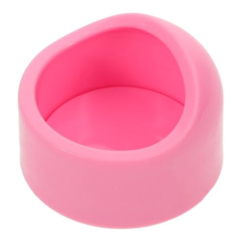 LOORGVEL Hamster Futternapf Kunststoff Futterschale Erhöht rutschfest für Meerschweinchen Chinchilla Kleine Nager Kleintiernapf Schälchen Niedliches Futterschälchen Rosa von LOORGVEL
