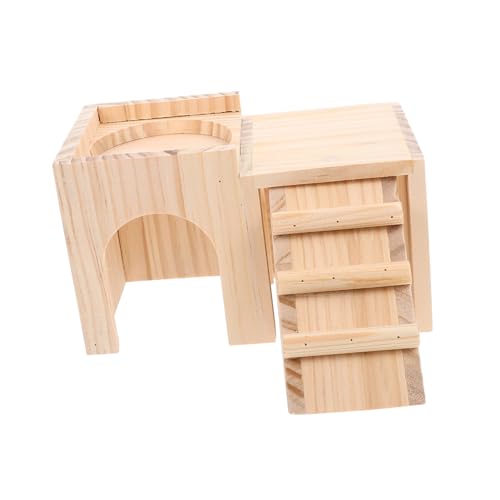 LOORGVEL Hamster Holzversteck mit Leiter Langlebiges Kleintierhaus für Schlaf Spiel und Zahnpflege Privater Rückzugsort für Hamster und Kleine Haustiere Ganzjährig Geeignet Natürlicher LOORGVEL Hamster Holzversteck mit Leiter Langlebiges Kleintierhaus für Schlaf Spiel und Zahnpflege Privater Rückzugsort für Hamster und Kleine Haustiere Ganzjährig Geeignet Natürlicher von LOORGVEL