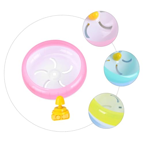 LOORGVEL Hamster Laufrad Leise Geräuscharm rutschfest Hamster Übungsrad für Kleine Haustiere Nachtlauf Schonend Muskelaufbau Fördernd Zufällige Farbe Zufällige Farbe von LOORGVEL