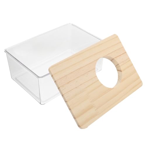 LOORGVEL Hamsterbadewanne Mit Transparentem Design Für Hamsterkäfigzubehör Rennmaustoilette Und Hamstersandbadbehälter Leicht Zu Reinigen Und Tragbar von LOORGVEL