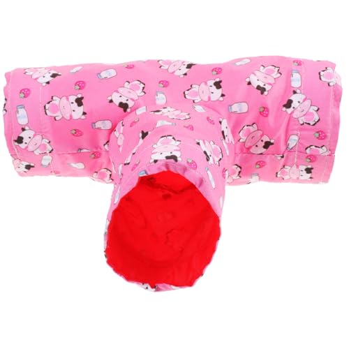 LOORGVEL Hamster Tunnel Versteck aus Atmungsaktivem Langlebigem mit Dickem Kuschelnest für Kleine Nagetiere Wie Meerschweinchen und Zwerghamster Sichere Höhle für Rückzug und Wohlbefinden von LOORGVEL