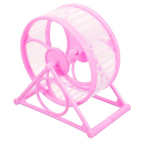 LOORGVEL Hamsterlaufrad aus rutschfeste Geräuscharme Laufscheibe für Kleine Haustiere Wie Hamster Igel und Rennmäuse Langlebiges Kleintier Rosa von LOORGVEL