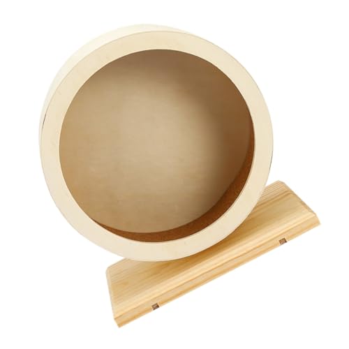 LOORGVEL Hamsterrad Holz Laufrad mit Rutsch Streifen Geräuscharm für Hamster Maus und Kleinen Igel Trainingsspielzeug zur Stressreduktion und Unterhaltung Kleiner Kleintiere von LOORGVEL