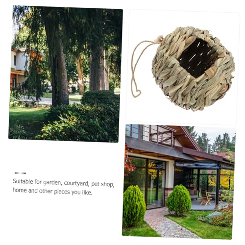 LOORGVEL Handgewebtes Leichtes Stroh vogelnest zum Hängen Multifunktionales Vogelhaus für Garten Terrasse und Vogelkäfig Natürliche Outdoor deko Geeignet für Verschiedene Singvögel LOORGVEL Handgewebtes Leichtes Stroh vogelnest zum Hängen Multifunktionales Vogelhaus für Garten Terrasse und Vogelkäfig Natürliche Outdoor deko Geeignet für Verschiedene Singvögel von LOORGVEL