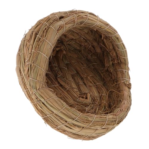 LOORGVEL Handgewebtes Strohnest Hühnerstall Brutnest Legehaus Stabiles Bequemes Nest für Hinterhofhaltung Dualer Gebrauch für Zucht und Dekoration Geeignet für Tauben Papageien und von LOORGVEL