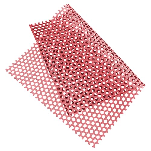 LOORGVEL Haustierkäfig Matte Rote Hundekäfig Drainageplatte mit Dichtem Lochdesign Atmungsaktive Robuste Basisplatte für Sauberen Käfig und Einfache Reinigung von LOORGVEL