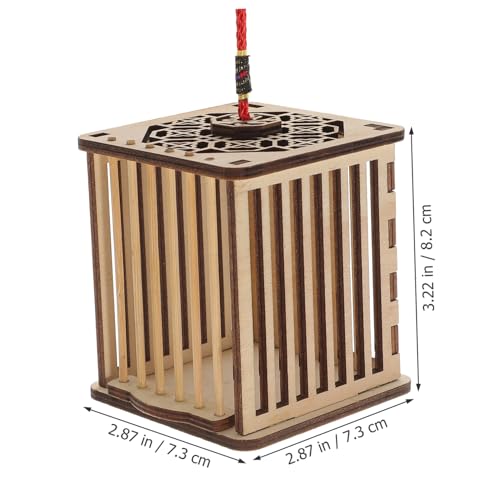 LOORGVEL Holz Käfig für Grillen und Insekten Zucht und Transport Atmungsaktiver Breeding Cage mit Lochdesign Langlebiger Habitat Käfig für Naturerkundung und Wissenschaftsunterricht von LOORGVEL