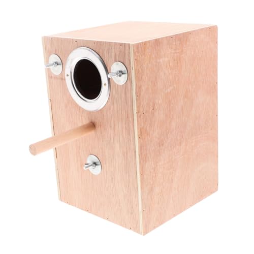 LOORGVEL Holz Nistkasten für Papageien Hängend mit Sitzstange Brutbox Vogelhaus für Sittiche Nymphensittiche Unzertrennliche und Natürliches Material Platzsparendes Design Einfache LOORGVEL Holz Nistkasten für Papageien Hängend mit Sitzstange Brutbox Vogelhaus für Sittiche Nymphensittiche Unzertrennliche und Natürliches Material Platzsparendes Design Einfache von LOORGVEL