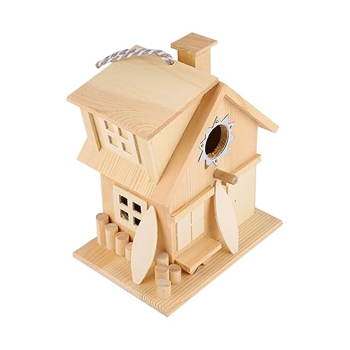 LOORGVEL Holz Vogelhäuschen für Außenbereich Rustikales Nistkasten mit Hängemöglichkeit für Füttern im Garten Installieren LOORGVEL Holz Vogelhäuschen für Außenbereich Rustikales Nistkasten mit Hängemöglichkeit für Füttern im Garten Installieren von LOORGVEL