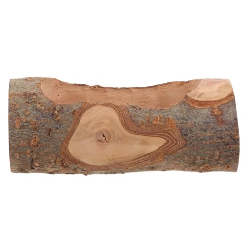 LOORGVEL Holz futternapf für Kleintiere Stabile Langlebige Fressschale aus Natürlichem Holz Horizontal Oval Spillresistent Wiederverwendbar Geeignet für Meerschweinchen Chinchilla Hamster von LOORGVEL