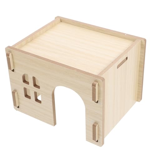 LOORGVEL Holz kleintierversteck mit Integriertem Futter Wasserbereich Multifunktionales Meerschweinchenhaus Hamsterhaus mit Schlaf Versteckfunktion Leicht zu Reinigen für Kaninchen und LOORGVEL Holz kleintierversteck mit Integriertem Futter Wasserbereich Multifunktionales Meerschweinchenhaus Hamsterhaus mit Schlaf Versteckfunktion Leicht zu Reinigen für Kaninchen und von LOORGVEL