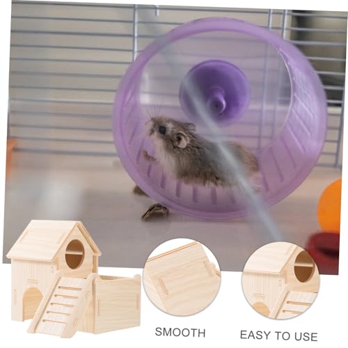 LOORGVEL Holz versteckhaus für Meerschweinchen und Hamster Natürliches Verschleißfestes Material Multifunktional als Rückzugsort Spielhaus und Ruheplatz Geeignet für Zwerghamster Mäuse und von LOORGVEL