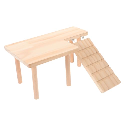 LOORGVEL Holzleiter Plattform für Hamster und Kleintiere Zweistöckige Kletter Ruheplattform aus Natürlichem Holz Geeignet für Chinchillas Ratten Zwerghamster und Nager Fördert Bewegung und LOORGVEL Holzleiter Plattform für Hamster und Kleintiere Zweistöckige Kletter Ruheplattform aus Natürlichem Holz Geeignet für Chinchillas Ratten Zwerghamster und Nager Fördert Bewegung und von LOORGVEL