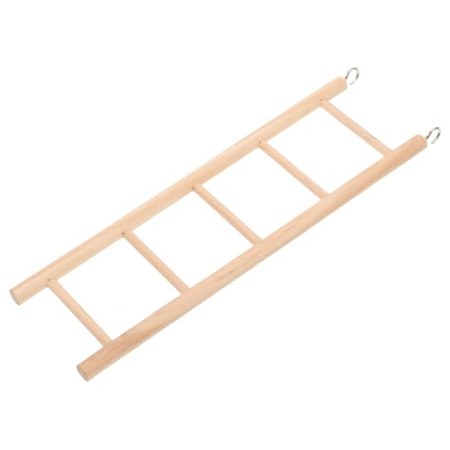 LOORGVEL Holzleiter für Papageien Kreative Vogelleiter Kletterspielzeug aus Massivem Holz für Wellensittiche Kleintiere Haustiere zur Motorischen und Geistigen Anregung von LOORGVEL