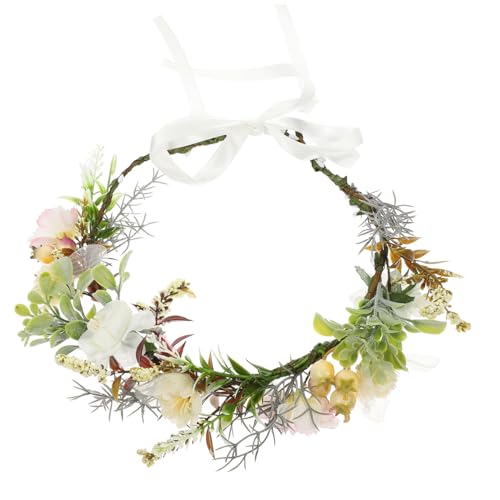 LOORGVEL Hunde Hochzeit Blumenhalsband mit Künstlichen Blüten Leichtes und Komfortables Blumenkronen-hundehalsband für Festliche Anlässe Vielseitig als Hundekragen und Haustier-Dekoration von LOORGVEL
