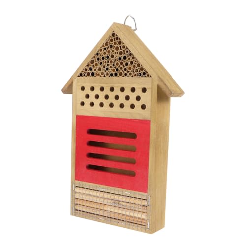 LOORGVEL Bienenhotel Handgefertigt für Bienen Schmetterlinge Gartenbedarf Nisthilfe für Insekten von LOORGVEL