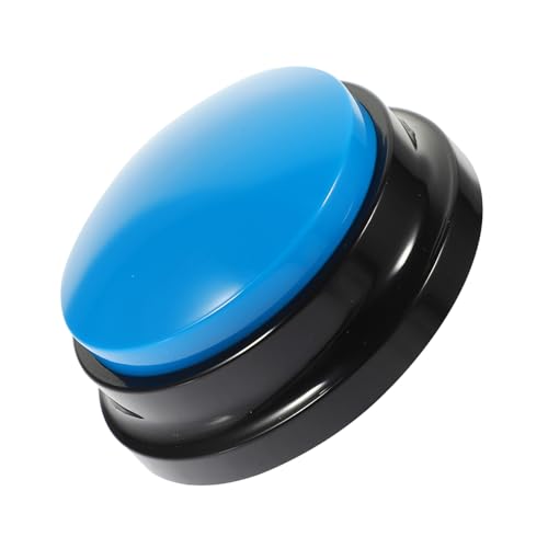 LOORGVEL Interaktiver Hundekommunikationsbutton mit Aufnahmefunktion Blauer Haustier sprechknopf für Welpen Stressreduzierendes Trainingsspielzeug Vielseitiges Puppy Accessory von LOORGVEL