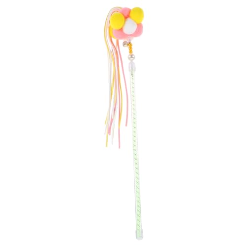 LOORGVEL Interaktives Katzenspielzeug mit Klingel Bunter Katzenangel für Indoor Kätzchen Spielerischer Katzenstick zur Stressreduktion Leicht und Langlebig Fördert Bewegung und Spaß von LOORGVEL