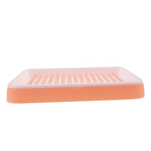 LOORGVEL Kaninchen Töpfchen mit Sicherem Verschluss Rutschfestes Kleintier Toilette für Kaninchen Meerschweinchen Hamster und Chinchilla Geruchlos und Einfach zu Reinigen Weiß von LOORGVEL