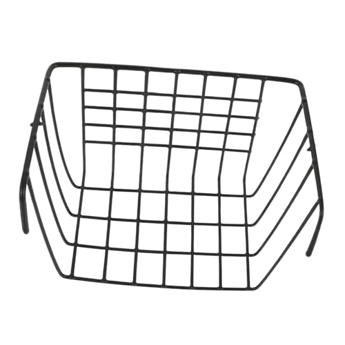 LOORGVEL Kaninchentrockenfutterhalter Metallrahmen Heuraufe zum Aufhängen für Kaninchen Meerschweinchen Kleintiere Platzsparend Passend für Käfige Schwarzer Heukorb von LOORGVEL