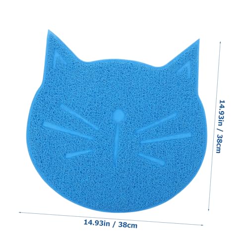 LOORGVEL Katze Futterunterlage PVC rutschfest Kratzfest für Hunde Katzen Napfmatte mit Kreativer Katzenform Schutz vor Auslaufen und Verschmutzung für Innenbereich von LOORGVEL