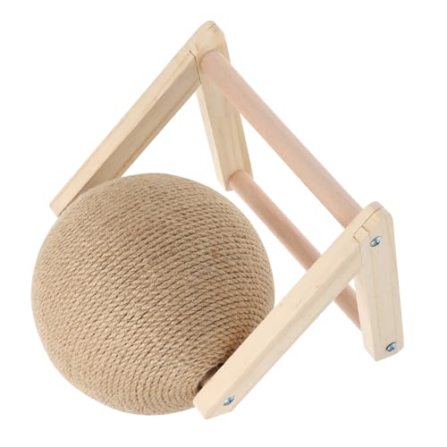 LOORGVEL Katze Kratzball aus Verschleißfestes Kratzspielzeug für Kleine Katzen Leichtes und Dekoratives Katzenzubehör zur Möbelpflege und Stressabbau Mittelgroß Khaki von LOORGVEL