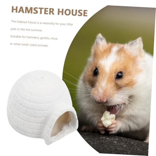 LOORGVEL Keramik Hamsterhaus Kleintier Kühlnest Sommerversteck Adorable Nest für Zwerghamster Rennmäuse Kleine Haustiere von LOORGVEL