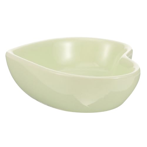 LOORGVEL Keramik Napf für Kleine Haustiere Herzförmig rutschfest Robust Kleintier Futternapf für Hamster Meerschweinchen Kaninchen Zubehör Grün von LOORGVEL