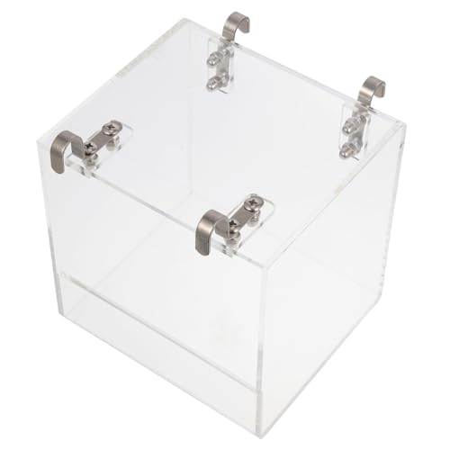 LOORGVEL Klarer Acryl Vogelbadewanne Parrot Shower Basin für Wellensittiche und Mittelgroße Vögel Langlebiges Praktisches Vogelkäfig zubehör Leicht und Einfach zu Reinigen von LOORGVEL