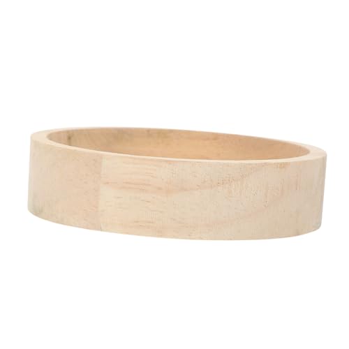 LOORGVEL Kleintier Futternapf aus Massivem Eichenholz rutschfest Langlebig und Leicht zu Reinigen Multifunktionaler Futterschale für Hamster Meerschweinchen Kaninchen und Rennmäuse von LOORGVEL