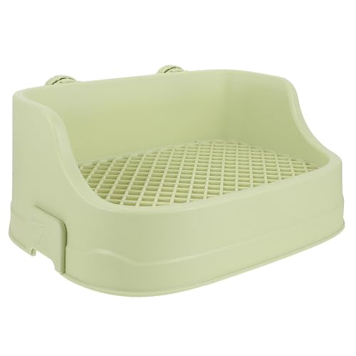 LOORGVEL Kleintier Toilette aus Strapazierfähigem Kunststoff mit Seitlichem Spritzschutz Abnehmbar und Leicht Hygienische Käfigeinstreu Box für Meerschweinchen Kaninchen und Kleine Nager von LOORGVEL