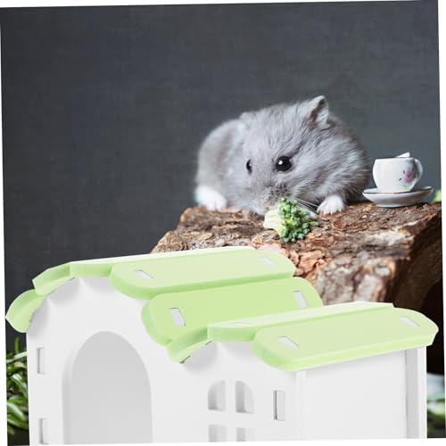 LOORGVEL Kleintierhaus aus Stabilem PVC Buntes Hamsterversteck für Zwerghamster und Meerschweinchen Langlebiges Tierheim für Kleines Haustier Komfortables Zubehör für Käfig und Spielspaß von LOORGVEL