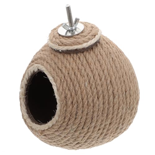 LOORGVEL Kokosnuss Vogelnest Hängend Ballförmig Warmes Papageienhaus Für Kleine Vögel Kanarienvögel Wellensittiche Und Hamster Pflegeleicht Robust Dekorativ von LOORGVEL