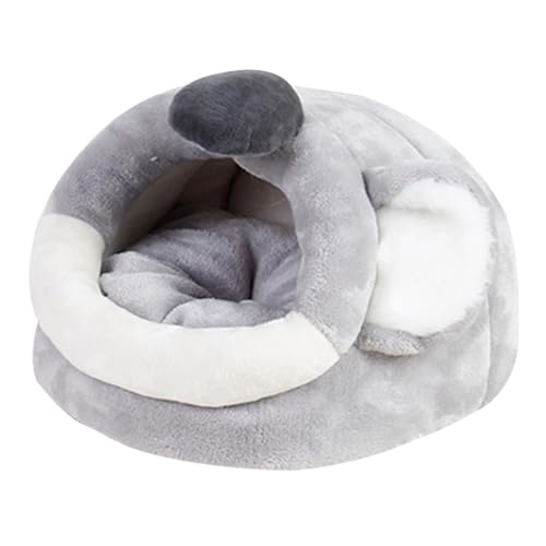 LOORGVEL Kuscheliges Nagetierhaus Warmes Hamsterbett mit Flauschigem Fleece und Pp Baumwolle Cartoon versteck für Igel Meerschweinchen und Zwerghamster als Winternest und Rückzugsort von LOORGVEL