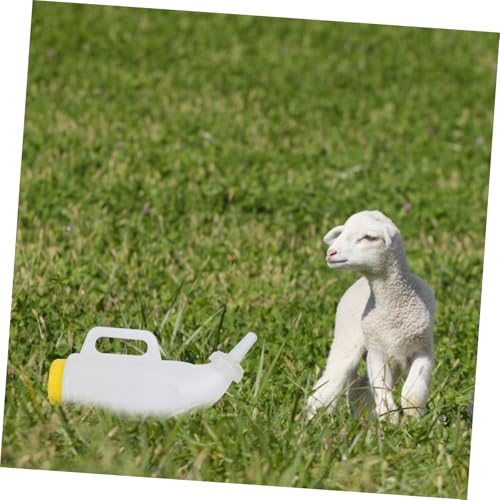 LOORGVEL Lämmer Fütterungsflasche Tiernuckelflasche aus Dickem Material für Schaf und Ziege Einfache Handhabung Hygienisch Geeignet zur Aufzucht Junger Nutztiere Wie Lämmer und Kälber von LOORGVEL