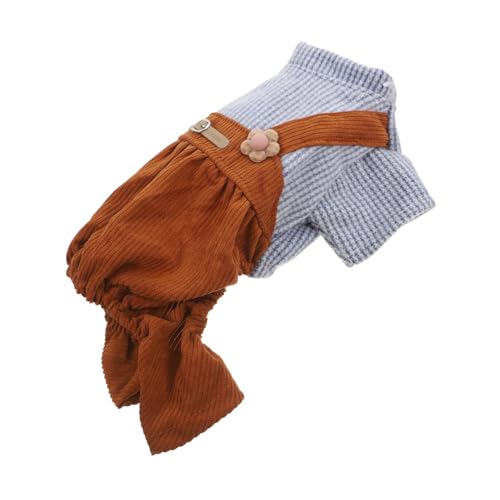 LOORGVEL Lässiger Gestreifter Hunde Overall für Kleine Hunde Warmes Bequemes Haustier Outfit Einfach Anzuziehen für Besondere Anlässe und Fotosessions LOORGVEL Lässiger Gestreifter Hunde Overall für Kleine Hunde Warmes Bequemes Haustier Outfit Einfach Anzuziehen für Besondere Anlässe und Fotosessions von LOORGVEL