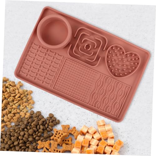 LOORGVEL Langsame Fütterung Leckmatte für Hunde und Katzen rutschfeste mit Saugnapf Große Kapazität Leicht zu Reinigen Sichere Haustier schleckmatte in Fördert Entspanntes Fressen von LOORGVEL