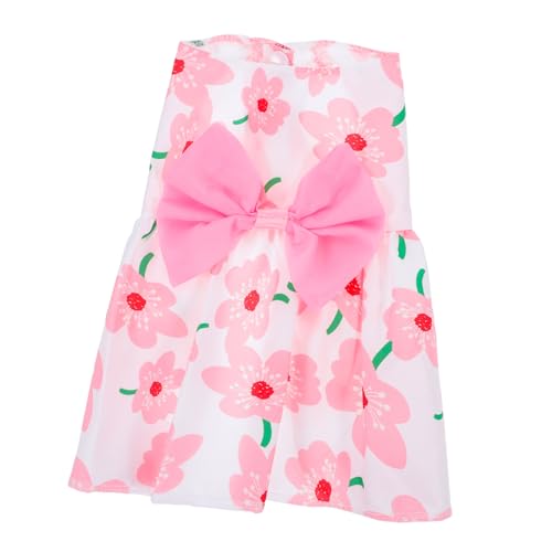 LOORGVEL Sommerkleid Für Kleine Hunde Mit Blumenmuster Leicht Und Atmungsaktiv Für Französische Bulldoggen Und Andere Kleine Rassen von LOORGVEL